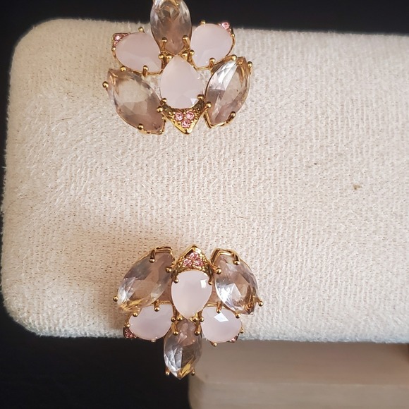 Kate Spade New York Blushing Blooms Hinged Bangle Pink Multi Blush Gold Plated - Picture 9 of 9